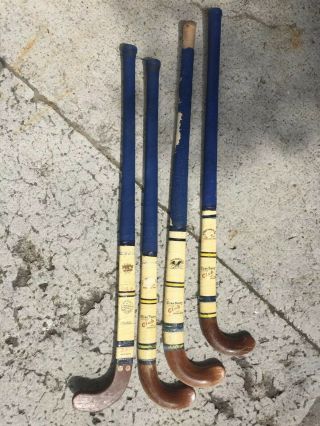 Four Vintage Grays Of Cambridge Field Hockey Sticks Cran Berry Marblehead Mass