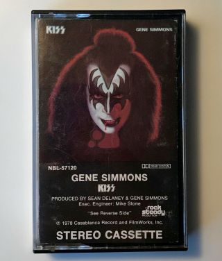 Kiss Vtg Gene Simmons Cassette Solo Album Tape Rare 70s Classic Rock Euc