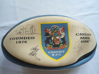 Vintage Cardiff Wales Signed Rugby Ball