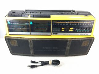 Vintage Magnavox D8300 Dual Cassette Stereo Recorder Boombox Parts Repair Read