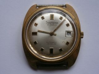 Vintage Gents Wristwatch Systema Automatic Watch Spares Eta 2783 Swiss