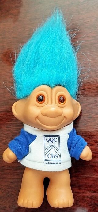 Troll Doll Cbs Lillehammer 94 Winter Olympics Games 1994 Rare Find Collector Vtg