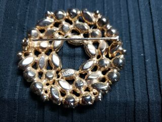 HIGH END Vintage Jewelry signed WEISS BROOCH PIN AB Rhinestone 4