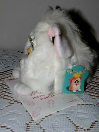 Vintage 1999 Tiger Furby Babies 70 - 940 White Hair w/ Pink Ears/ Tags 3