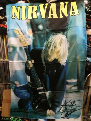 Vintage Nirvana 90s Textile Poster Flag Banner