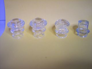 Vintage 4 Glass Tops For Percolator Or Coffee Pot