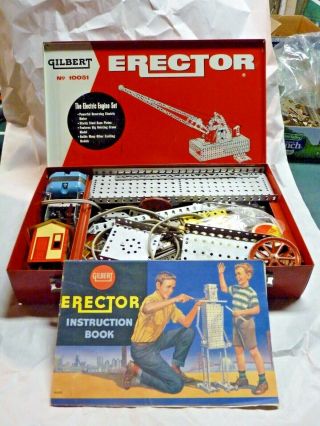 Vintage A C Gilbert Erector No.  10051 " The Electric Engine Set " Instructions Vgc