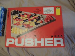 Vintage Pusher Board Game German Complete Push Balls Triangle Vguc Peri 1993