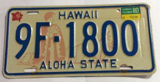 Vintage Hawaii Aloha State 1976 License Plate