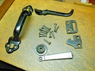 NOS Cast Iron Thumb Latch Offset Handle Vintage Stover Mfg.  Co.  Freeport,  Ill. 3