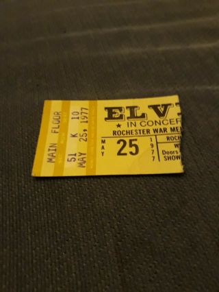 Elvis Presley Vintage 1977 Concert Ticket Stub And