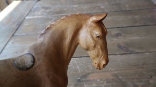 Vintage Wood Carved Horse Figure Statue 9.  5 