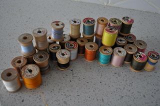 Vintage Wooden Spools Thread Coats & Clark/various Craft Repurpose