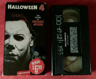 Halloween 4 Vhs (1988 Release) Horror.  Vintage Movie.  Michael Myers