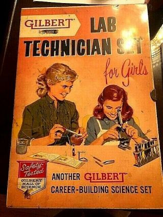 R/w Vintage Gilbert Lab Technician Set For Girls