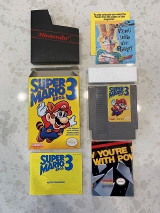 Vintage Nintendo Nes Mario Brothers 3 With Poster & Instructions