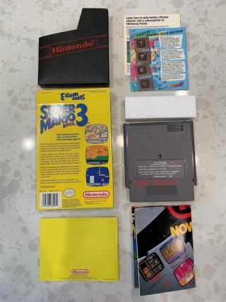VINTAGE NINTENDO NES MARIO BROTHERS 3 WITH POSTER & INSTRUCTIONS 2