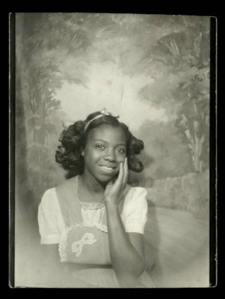 Vintage Darling Girl Snapshot Photo 1940s Photo Booth