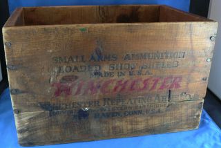 Vintage Winchester Small Arms Ranger Shotgun Shell Box 12 Gauge 2 5/8 Wood Crate