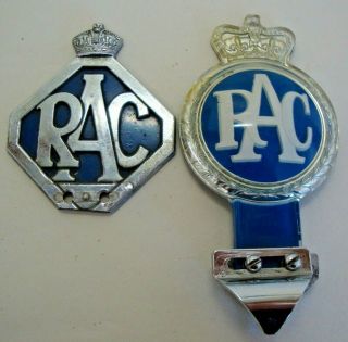 Two Vintage R.  A.  C Car Badges