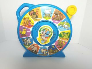 Vintage Mattel See ‘n Say 1989 The Farmer Says Blue Preschool Toy Animal Sounds