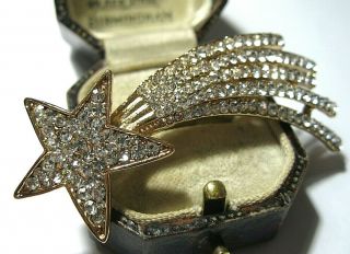 Vintage Art Deco Style Crystal Rhinestone Shooting STAR Pin Jewellery BROOCH 4