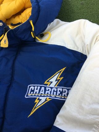Vintage 90’s SAN DIEGO CHARGERS Jacket Hooded Mirage Like Starter Men’s (XL) 4