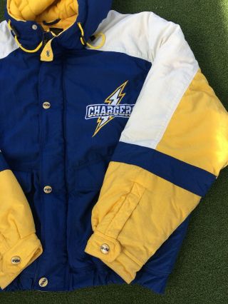 Vintage 90’s SAN DIEGO CHARGERS Jacket Hooded Mirage Like Starter Men’s (XL) 5