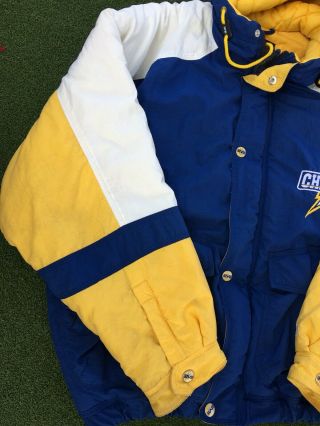 Vintage 90’s SAN DIEGO CHARGERS Jacket Hooded Mirage Like Starter Men’s (XL) 6