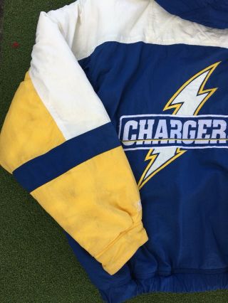 Vintage 90’s SAN DIEGO CHARGERS Jacket Hooded Mirage Like Starter Men’s (XL) 8