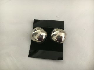 Vintage Sterling Silver 925 Taxco Mexico Half Ball Dome Post Earrings Pierced