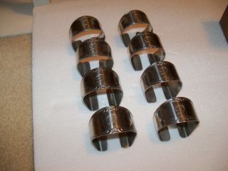 Customcraft Stainless Steel Napkin Rings Monogrammed D Initial Set Of 8 Vintage