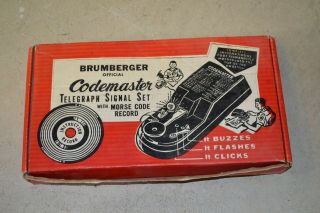 Vintage 1950s Brumberger Codemaster Radio Telegraph Signal Set W 45 Record