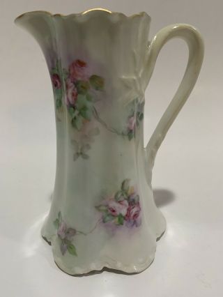 Rare Vintage Haviland And Co.  Limoges Creamer Pitcher Porcelain Flowers