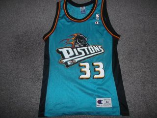 Vintage Detroit Pistons Jersey Vest - Hill 33,  Champion,  Nba