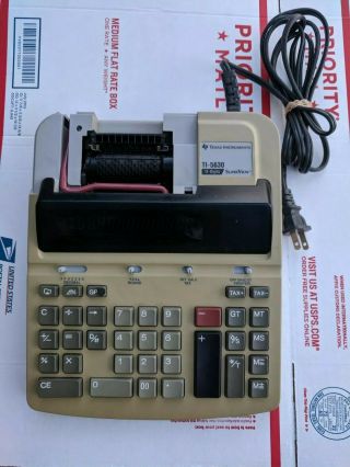 Texas Instruments Printing Calculator Ti - 5630 Desktop 12 - Digits,  Vintage W Plug