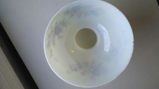 Vintage Hand Painted floral Opalescent Glass oil Lamp Globe/Shade - 10 