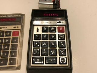 Vintage Craig Calculator 4501 with Case and Instructions (- no Chord) 2