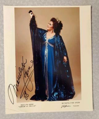 Marilyn Horne Gorgeous Signed Vintage 8x10 Photo,  American Opera Soprano
