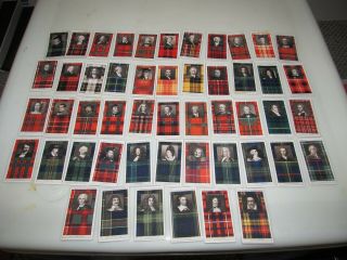Vintage Mitchell & Son Tobacco Cigarette Cards Clan Tartans Complete Set Of 50