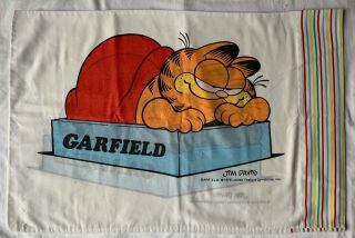 Vintage 1978 Garfield Standard Pillowcase Jim Davis