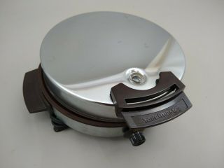 Vintage Round Chrome Toastmaster Waffle Baker Iron Model 442a