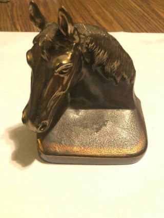 Antique / Vintage Brass " Horse " Bookend