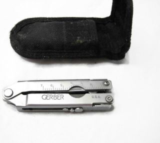 Vintage Gerber Folding Multiblade And Multi - Tool Pocket Knife - 9 Tool - W Sheath