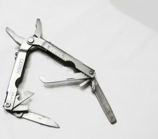 Vintage Gerber Folding Multiblade and Multi - tool Pocket Knife - 9 Tool - w Sheath 2
