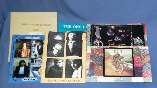 Six (6) Vintage R.  E.  M.  Tour Programs 