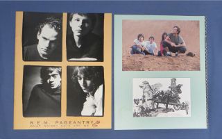 Six (6) Vintage R.  E.  M.  TOUR Programs ' 80s,  One (1) Sheet Music 3