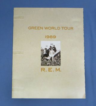 Six (6) Vintage R.  E.  M.  TOUR Programs ' 80s,  One (1) Sheet Music 5