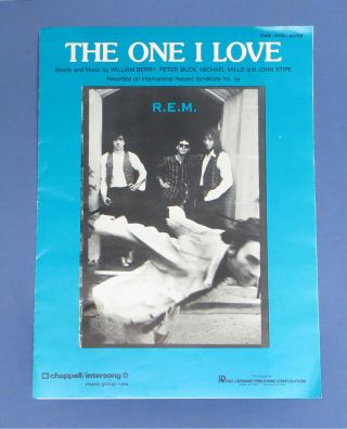 Six (6) Vintage R.  E.  M.  TOUR Programs ' 80s,  One (1) Sheet Music 6