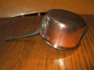 Vintage French Copper Villedieu Sauce Garlic Spice Herb Pan Tin Lined